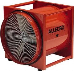 Allegro - 16" Inlet, Electric AC Axial Blower - 0.5 hp, 2,300 CFM (Two 90° Bends), 2,800 CFM (One 90° Bend) & 3,400 CFM (Free Air), 115 Max Voltage Rating - Exact Tooling