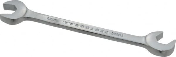 Proto - 10mm Standard Open End Wrench - 4-7/8" OAL, Double End, Chrome Finish, 15° & 60° Head Angle - Exact Tooling