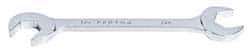Proto - 3/8" Standard Open End Wrench - 4-3/4" OAL, Double End, Chrome Finish, 15° & 60° Head Angle - Exact Tooling