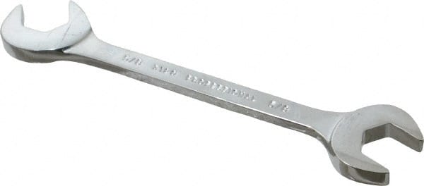 Proto - 5/8" Standard Open End Wrench - 6" OAL, Double End, Chrome Finish, 15° & 60° Head Angle - Exact Tooling