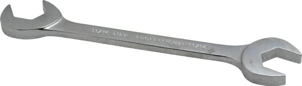 Proto - 11/16" Standard Open End Wrench - 6-1/2" OAL, Double End, Chrome Finish, 15° & 60° Head Angle - Exact Tooling