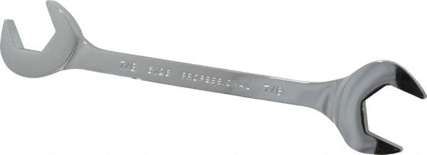 Proto - 7/8" Standard Open End Wrench - 8" OAL, Double End, Chrome Finish, 15° & 60° Head Angle - Exact Tooling