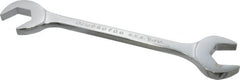Proto - 15/16" Standard Open End Wrench - 8-3/4" OAL, Double End, Chrome Finish, 15° & 60° Head Angle - Exact Tooling