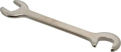Proto - 1/2" Stubby Open End Wrench - 4-7/16" OAL, Double End, Satin Finish, 15° & 75° Head Angle - Exact Tooling