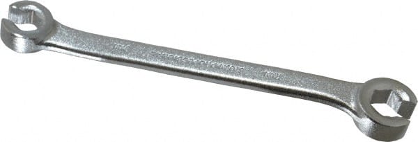 Proto - 9 x 11mm, Chrome Finish, Open End Flare Nut Wrench - 6 Points, 6-5/16" OAL, Steel, Double End Head - Exact Tooling