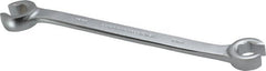 Proto - 13 x 14mm, Chrome Finish, Open End Flare Nut Wrench - 6 Points, 7-1/2" OAL, Steel, Double End Head - Exact Tooling