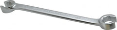 Proto - 15 x 17mm, Chrome Finish, Open End Flare Nut Wrench - 6 Points, 8" OAL, Steel, Double End Head - Exact Tooling