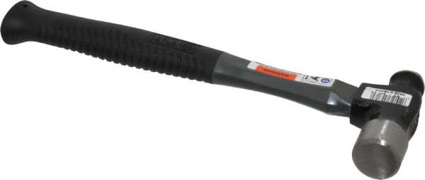Stanley - 1 Lb Head High Carbon Steel Ball Pein Hammer - Graphite Handle, 12-3/4" OAL, Graphite with Rubber Grip - Exact Tooling
