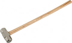 Stanley - 8 Lb Head, 34-1/4" Long Sledge Hammer - Steel Head, Wood Handle - Exact Tooling