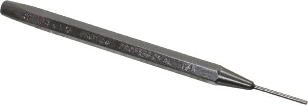 Proto - 1/16" Pin Punch - 4-3/8" OAL, Steel - Exact Tooling