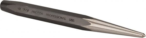 Proto - 11/64" Center Punch - 5-1/4" OAL, Steel - Exact Tooling