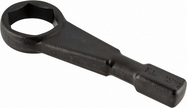 Proto - 3-1/8" 6 Point Striking Box Wrench - Single End, 4-31/64" Head Diam, 13-13/16" OAL, Steel, Black Finish - Exact Tooling