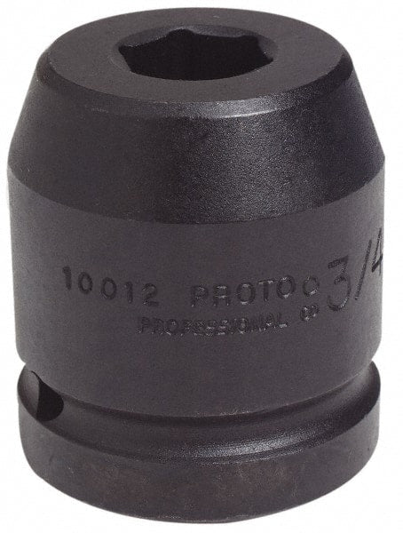 Proto - 1" Drive 4-1/8" Standard Impact Socket - 6 Points, 5-1/2" OAL - Exact Tooling