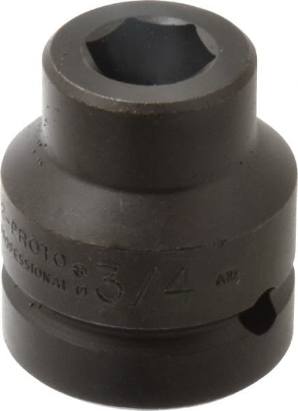 Proto - 1" Drive 3/4" Standard Impact Socket - 6 Points, 2-7/16" OAL - Exact Tooling
