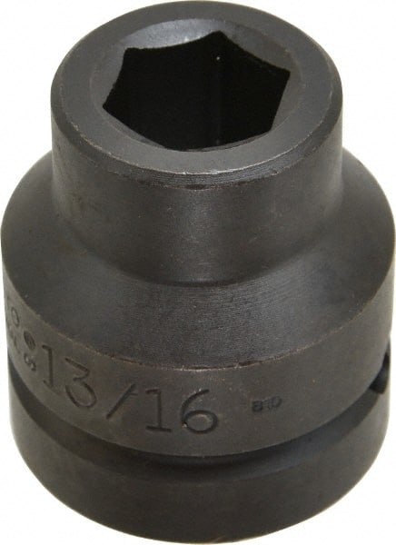 Proto - 1" Drive 13/16" Standard Impact Socket - 6 Points, 2-1/2" OAL - Exact Tooling