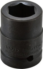 Proto - 1" Drive 1-3/16" Standard Impact Socket - 6 Points, 2-5/8" OAL - Exact Tooling