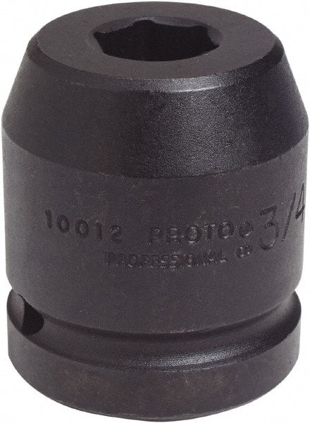 Proto - 1" Drive 1-1/2" Standard Impact Socket - 6 Points, 2-5/8" OAL - Exact Tooling
