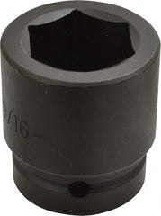 Proto - 1" Drive 1-9/16" Standard Impact Socket - 6 Points, 2-5/8" OAL - Exact Tooling