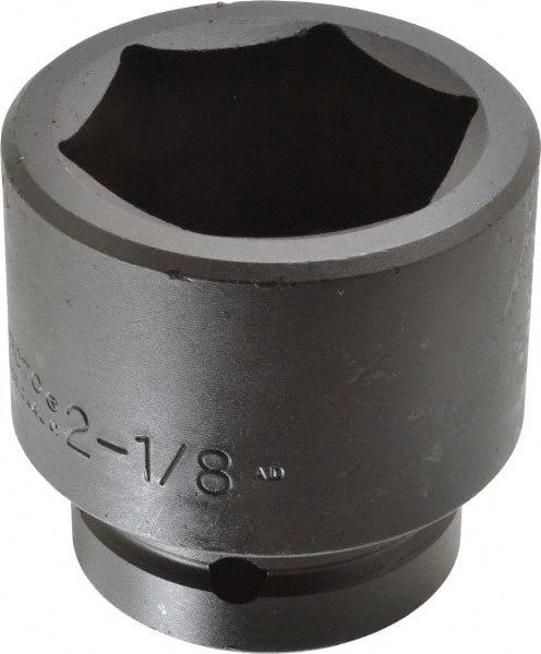 Proto - 1" Drive 2-1/8" Standard Impact Socket - 6 Points, 3-3/32" OAL - Exact Tooling