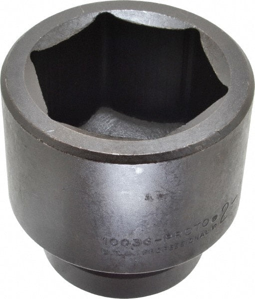 Proto - 1" Drive 2-1/4" Standard Impact Socket - 6 Points, 3-1/4" OAL - Exact Tooling