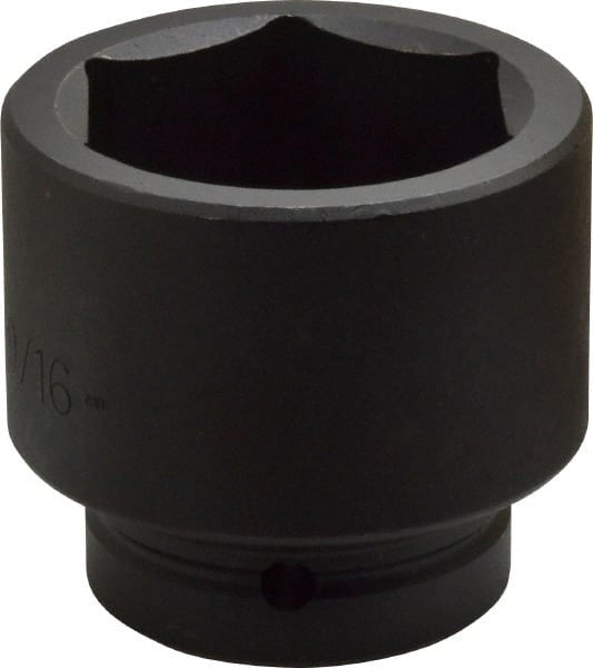 Proto - 1" Drive 2-9/16" Standard Impact Socket - 6 Points, 3-1/2" OAL - Exact Tooling