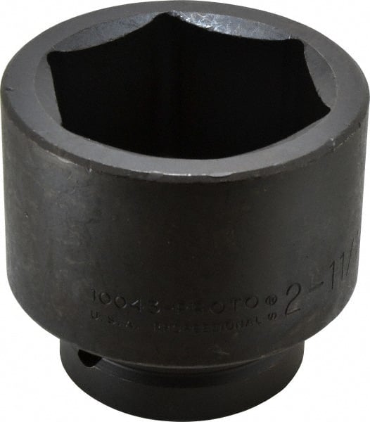 Proto - 1" Drive 2-11/16" Standard Impact Socket - 6 Points, 3-21/32" OAL - Exact Tooling