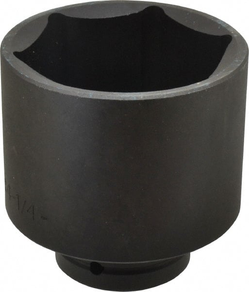 Proto - 1" Drive 4-1/4" Standard Impact Socket - 6 Points, 5-1/2" OAL - Exact Tooling