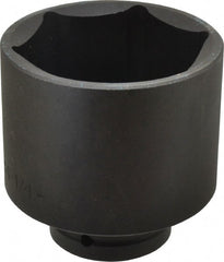 Proto - 1" Drive 4-1/4" Standard Impact Socket - 6 Points, 5-1/2" OAL - Exact Tooling