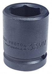 Proto - 1" Drive 27mm Standard Impact Socket - 6 Points, 2-7/16" OAL - Exact Tooling