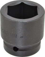 Proto - 1" Drive 46mm Standard Impact Socket - 6 Points, 2-51/64" OAL - Exact Tooling
