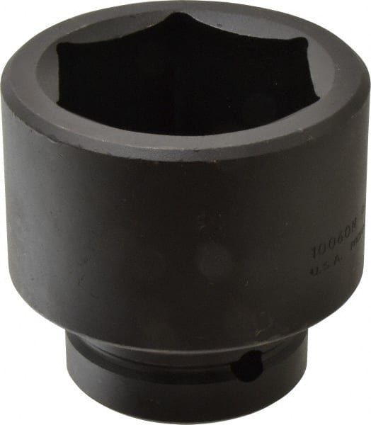 Proto - 1" Drive 60mm Standard Impact Socket - 6 Points, 3-3/8" OAL - Exact Tooling