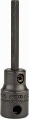 Proto - 3/8" Drive, 3/16" Impact Hex Bit Socket - 1-5/8" Bit Length, 2-23/32" OAL - Exact Tooling