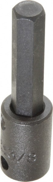 Proto - 3/8" Drive, 3/8" Impact Hex Bit Socket - 1-5/8" Bit Length, 2-23/32" OAL - Exact Tooling
