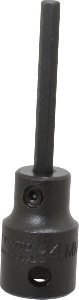 Proto - 3/8" Drive, 4mm Impact Hex Bit Socket - 2-23/32" OAL - Exact Tooling