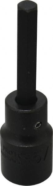 Proto - 1/2" Drive, 5/16" Impact Hex Bit Socket - 1-3/4" Bit Length, 3-1/4" OAL - Exact Tooling