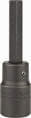 Proto - 1/2" Drive, 3/8" Impact Hex Bit Socket - 1-3/4" Bit Length, 3-1/4" OAL - Exact Tooling