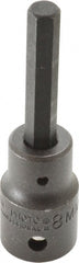 Proto - 1/2" Drive, 8mm Impact Hex Bit Socket - 3-1/4" OAL - Exact Tooling