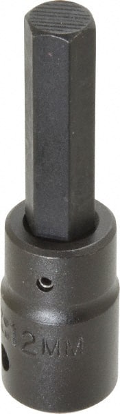 Proto - 1/2" Drive, 12mm Impact Hex Bit Socket - 3-1/4" OAL - Exact Tooling