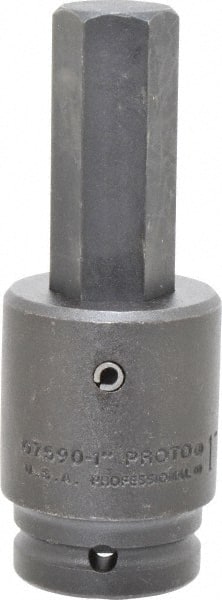 Proto - 3/4" Drive, 1" Impact Hex Bit Socket - 2-33/64" Bit Length, 5-15/64" OAL - Exact Tooling