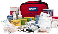 North - 187 Piece, 25 Person, Multipurpose/Auto/Travel First Aid Kit - 7" Wide x 6" Deep x 10" High, Nylon Bag - Exact Tooling
