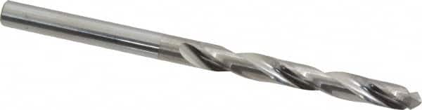 Atrax - #22 118° Solid Carbide Jobber Drill - Bright Finish, Right Hand Cut, Spiral Flute, Straight Shank, 2-1/2" OAL, Standard Point - Exact Tooling