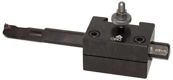 Aloris - Series DA, #141 Boring Bar Tool Post Holder - 17 to 48" Lathe Swing, 3-1/2" OAH, 1-3/4" Centerline Height - Exact Tooling