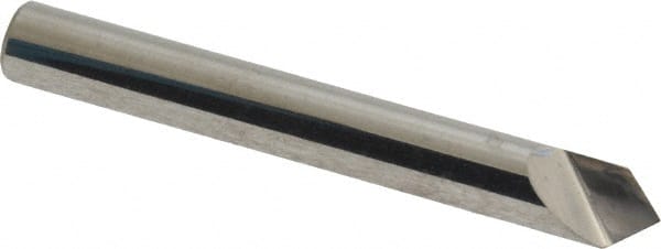 Atrax - 1/4" Head Diam, 1/4" Shank Diam, 1 Flute 90° Solid Carbide Countersink - Bright Finish, 2" OAL, Single End, Straight Shank, Right Hand Cut - Exact Tooling