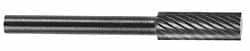 SGS Pro - 1/4" Cut Diam, 1/8" Shank Diam, Cylinder with End Cut Head Single Cut Burr - Carbide, End Cut End, 3/16" LOC, 1-11/16" OAL - Exact Tooling