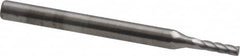 Atrax - 1/16" Cut Diam, 1/8" Shank Diam, Cylinder Head Single Cut Burr - Carbide, Flat End, 1/4" LOC, 1-1/2" OAL - Exact Tooling