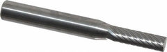 Atrax - 3/16" Cut Diam, 1/4" Shank Diam, Cylinder Head Single Cut Burr - Carbide, Flat End, 5/8" LOC, 2" OAL - Exact Tooling