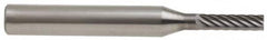 Atrax - 1/8" Cut Diam, 1/4" Shank Diam, Cylinder with End Cut Head Single Cut Burr - Carbide, End Cut End, 1/2" LOC, 2" OAL - Exact Tooling