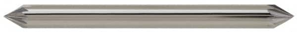 SGS Pro - 1" Cut Diam, 1/4" Shank Diam, Cone Head Single Cut Burr - Carbide, Point End, 15/16" LOC, 2-9/16" OAL - Exact Tooling