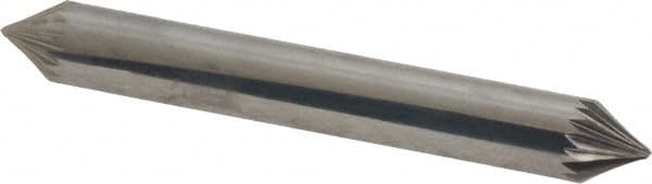 Atrax - 1/4" Cut Diam, 1/4" Shank Diam, Taper Head Single Cut Burr - Carbide, Radius End, 3/16" LOC, 2" OAL - Exact Tooling