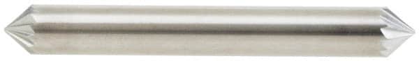 Atrax - 1/4" Cut Diam, 1/4" Shank Diam, Cone Head Single Cut Burr - Carbide, Point End, 1/8" LOC - Exact Tooling